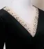 Elegant Burgundy Rhinestone Mother Of The Bride Dresses 2025 A-Line / Princess V-Neck Long Sleeve Backless Floor-Length / Long