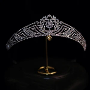 Vintage Retro Modest Simple Silver Rhinestone Bridal Hair Accessories Wedding Tiara 2022 Zircon Alloy