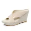 Fashion Black Beach Street Wear Pierced Womens Sandals 2024 9 cm Wedges Open / Peep Toe Sandals High Heels