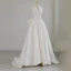 Fashion White Satin Evening Dresses 2023 A-Line / Princess Halter Sleeveless Backless Bow Sash Sweep Train Evening Party Formal Dresses