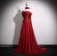 Chic / Belle Bordeaux Robe De Bal 2025 Princesse Bustier Sans Manches Dos Nu Longue Robe De Ceremonie