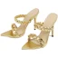 Sexy Gold Street Wear Summer Womens Sandals 2022 11 cm Stiletto Heels Open / Peep Toe Sandals High Heels