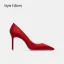 Modest / Simple Green Office OL Satin Pumps 2024 10 cm Stiletto Heels Pointed Toe Pumps High Heels