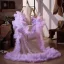 Volumineux Violet Fait main Volants Promo châle 2026 Tulle