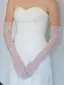 Elegant White Bow Wedding Bridal Gloves 2025 Tulle