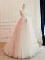 High End Schön Rosa Brautkleider / Hochzeitskleider 2026 Ballkleid Bandeau Ärmellos Rückenfreies Lange