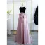 Chic / Beautiful Candy Pink Prom Dresses 2022 A-Line / Princess Strapless Sleeveless Backless Bow Floor-Length / Long Formal Dresses