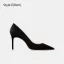 Chic / Beautiful Dark Green Suede Evening Party Pumps 2026 Leather 10 cm Stiletto Heels Pointed Toe High Heels