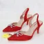 Sparkly Red Rhinestone Bow Evening Party Womens Sandals Clutch Bags 2023 8 cm Stiletto Heels Pointed Toe Sandals High Heels Clutch Bags