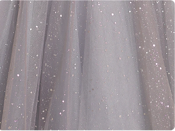 Bling Bling Grey Beading Sequins Birthday Flower Girl Dresses 2024 Ball Gown Square Neckline Puffy Short Sleeve Floor-Length / Long