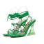 Roman Sexy White Street Wear Summer Crystal Womens Sandals 2022 Ankle Strap 11 cm Stiletto Heels Open / Peep Toe Sandals High Heels