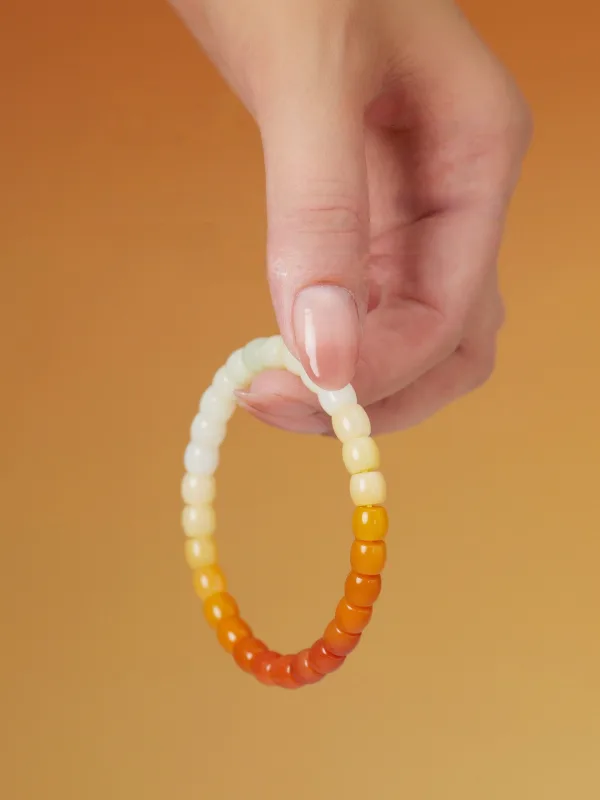 Unusual Gradient-Color Yellow Jade Bracelet Accessories 2026