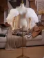 Elegant White Ruffle Wedding shawl 2025 Tulle