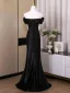 Sexy Black Evening Dresses 2025 Trumpet / Mermaid Strapless Sleeveless Backless Floor-Length / Long Evening Party Formal Dresses