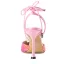Sexy Pearl Pink Evening Party Womens Sandals 2023 Ankle Strap Bow 8 cm Stiletto Heels Pointed Toe Sandals High Heels