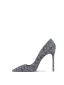 Chic / Belle Gris Promo Fleur Escarpins 2025 Cuir 10 cm Talons Aiguilles À Bout Pointu Escarpins Talons Hauts