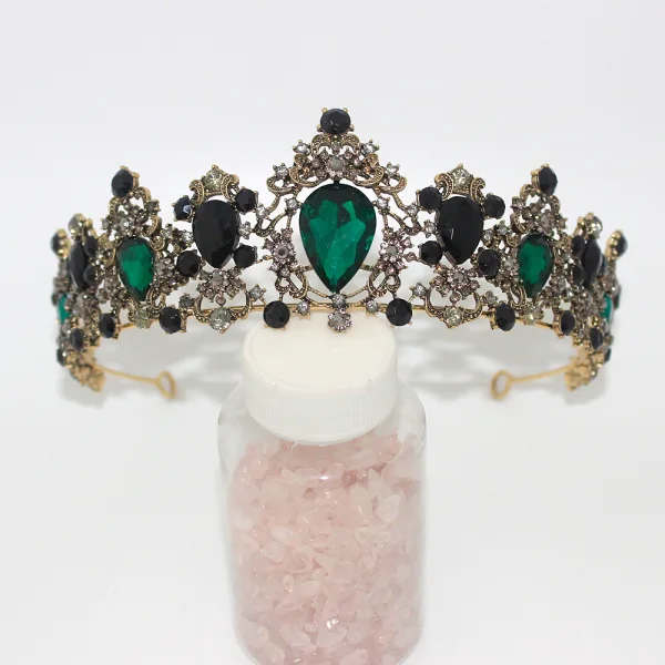 Vintage Multi-Kolory Rhinestone Stop Tiara Ozdoby Do Włosów Ślubne 2023 Ślub
