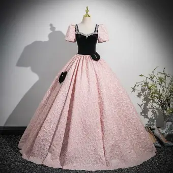 Elegantes Rosa Clara Rhinestone Bowknot Vestidos De Gala 2025 Ball Gown Escote Cuadrado Manga Corta Sin Espalda Largos Gala Vestidos Formales