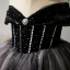 Fashion Black Rhinestone Sequins Cascading Ruffles Flower Girl Dresses 2023 Ball Gown Scoop Neck Birthday Short Sleeve Floor-Length / Long