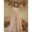 Charmant Rougissant Rose Perlage Robe De Soirée 2023 Princesse Bustier Noeud Sans Manches Dos Nu Longue Soirée Robe De Ceremonie