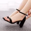 Enkla Röd Gatukläder Casual Mocka Sandaler Dam 2023 Ankelband 7 cm Tjocka Klackar Peep Toe Sandaler Högklackade