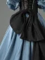 Elegant Havblåt Med Blonder Blomsten Rhinestone Gallakjoler 2026 Balkjole Off-The-Shoulder Kort Ærme Halterneck Sløjfe Lange Kjoler