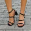 Affordable Black Street Wear Summer Womens Sandals 2022 Ankle Strap 9 cm Stiletto Heels Open / Peep Toe Sandals High Heels