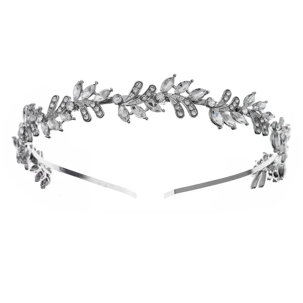 Vintage Sølv Rhinestone Legering Har Tilbehor Hårbøyle 2023 Bryllup