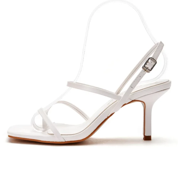 Sexy Beige Evening Party Womens Sandals 2022 7 cm Stiletto Heels Open / Peep Toe Sandals High Heels