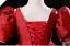 Chic / Belle Rouge Impression Anniversaire Robe Ceremonie Fille 2024 Princesse Encolure Dégagée Gonflée Perle Manches Courtes Longue