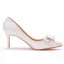 Chic / Belle Blanche Noeud Promo Escarpins 2022 7 cm Talons Aiguilles À Bout Pointu Escarpins Talons Hauts