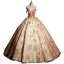 Elegant Blushing Pink Prom Dresses 2023 Ball Gown Scoop Neck Beading Rhinestone Sequins Lace Flower Tassel Sleeveless Backless Floor-Length / Long Formal Dresses