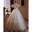 Schöne Weiß Applikationen Leichtes Brautkleider / Hochzeitskleider 2024 Ballkleid Off Shoulder Ärmellos Rückenfreies Lange Hochzeit