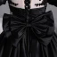 Vintage Schwarz Perlenstickerei Spitze Blumen Satin Ballkleider 2023 Ballkleid Rundhalsausschnitt Kurze Ärmel Schleife Lange Ball Festliche Kleider