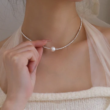 Chic Beautiful Silver Pearl Sterling Silver Bracelets Necklaces 2023 Accessories