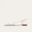 Chic / Beautiful White Rhinestone Flat Leather Wedding Shoes 2025 Wedding Pointed Toe Heels