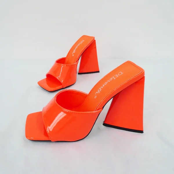 Chic / Beautiful White Street Wear Womens Sandals 2022 11 cm Thick Heels Open / Peep Toe Womens Sandals High Heels
