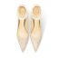 Charmant Gold Pailletten Perle Knöchelriemen Brautschuhe 2023 Leder 8 cm Stilettos Spitzschuh Hochzeit Pumps Hochhackige