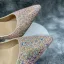 Sparkly Blushing Pink Evening Party Sequins Pumps 2022 12 cm Stiletto Heels Pointed Toe Pumps High Heels