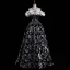 Chic / Beautiful Black Sequins Flower Prom Dresses 2023 A-Line / Princess Ruffle Off-The-Shoulder Short Sleeve Backless Floor-Length / Long Prom Formal Dresses