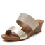 Fashion Summer Street Wear Blushing Pink Womens Sandals 2022 Open / Peep Toe 5 cm Wedges Sandals