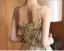 Flower Fairy Sage Green Sequins Embroidered Homecoming Graduation Dresses 2025 A-Line / Princess Spaghetti Straps Sleeveless Backless Knee-Length Formal Dresses