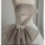Chic / Beautiful Grey Pearl Sequins Bow Prom Dresses 2023 Ball Gown Strapless Sleeveless Backless Floor-Length / Long Prom Formal Dresses