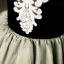 Élégant Noire En Dentelle Fleur Robe Ceremonie Fille 2022 Robe Boule Encolure Dégagée Gonflée Manches Courtes Longue Promo Robe Ceremonie Fille