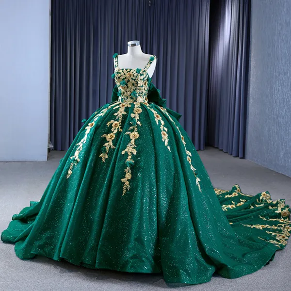 Custom Made Off Shoulder Emerald Green Lace Prom Dresses, Green Formal –  jbydress