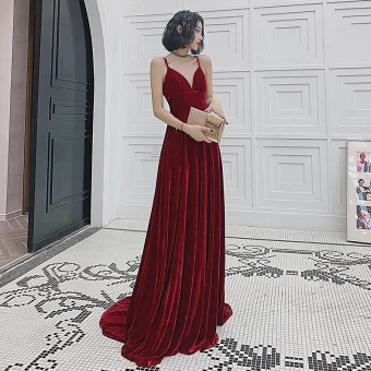 Charmant Bordeaux Daim Robe De Soirée 2022 Princesse Bretelles Spaghetti Sans Manches Dos Nu Longue Soirée Robe De Ceremonie