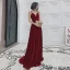 Charming Burgundy Suede Evening Dresses 2022 A-Line / Princess Spaghetti Straps Sleeveless Backless Floor-Length / Long Evening Party Formal Dresses