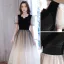 Chic / Beautiful Black Sequins Prom Dresses 2022 A-Line / Princess Square Neckline Short Sleeve Floor-Length / Long Prom Prom Dresses