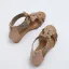 Fashion Summer Beige Street Wear Womens Sandals 2022 Flower Rhinestone T-Strap 5 cm Wedges Open / Peep Toe Sandals
