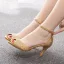 Bling Bling Gold Strass Knöchelriemen Abend Sandalen Damen 2025 7 cm Stilettos Peeptoes Sandaletten Hochhackige